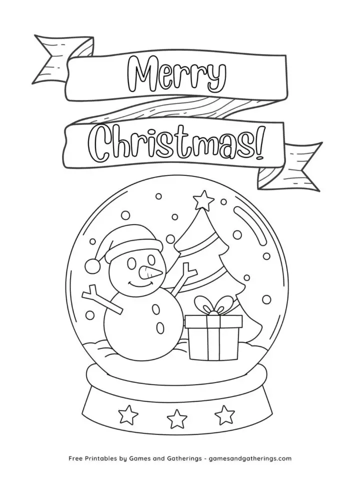 Free Cute Christmas Coloring Pages (easy to print!) - Games and Gatherings